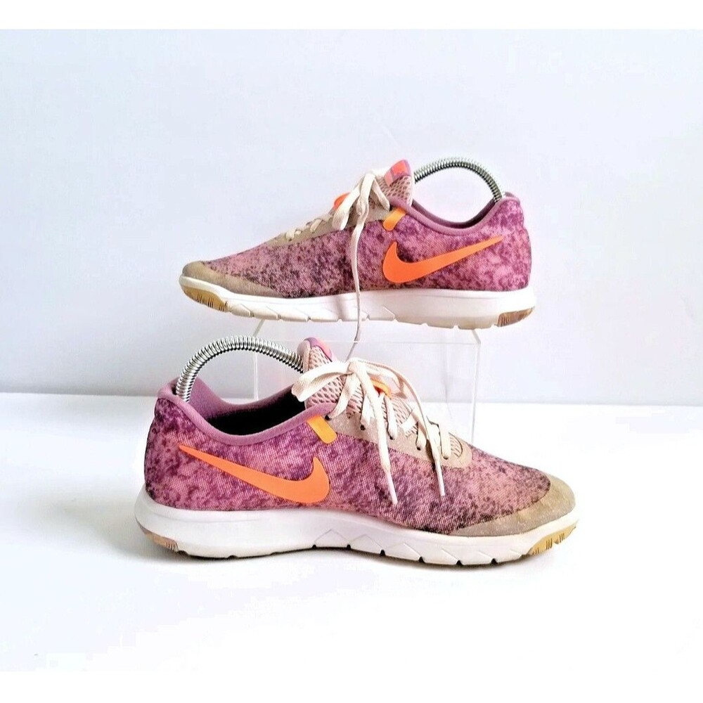 NIKE Flex Experience RN 6 Iced Lilac Bright Mango Running Shoes Sneakers US 8.5 - Picture 7 of 13